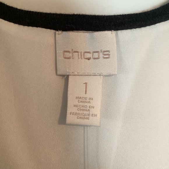 Chico’s Ladies Mixed Fabric Madison Cardigan Sweater Alpaca Heather Gray Size 1 - Picture 2 of 7